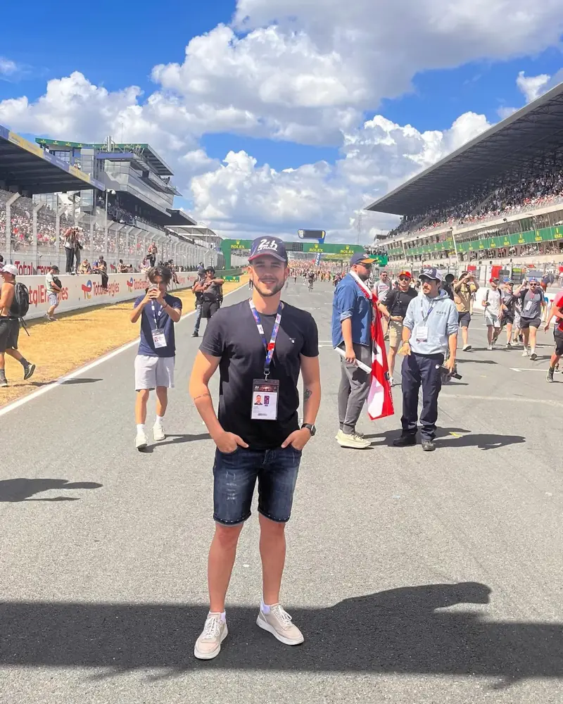Bogdan Teleabă on the grid at the 24 Hours of Le Mans