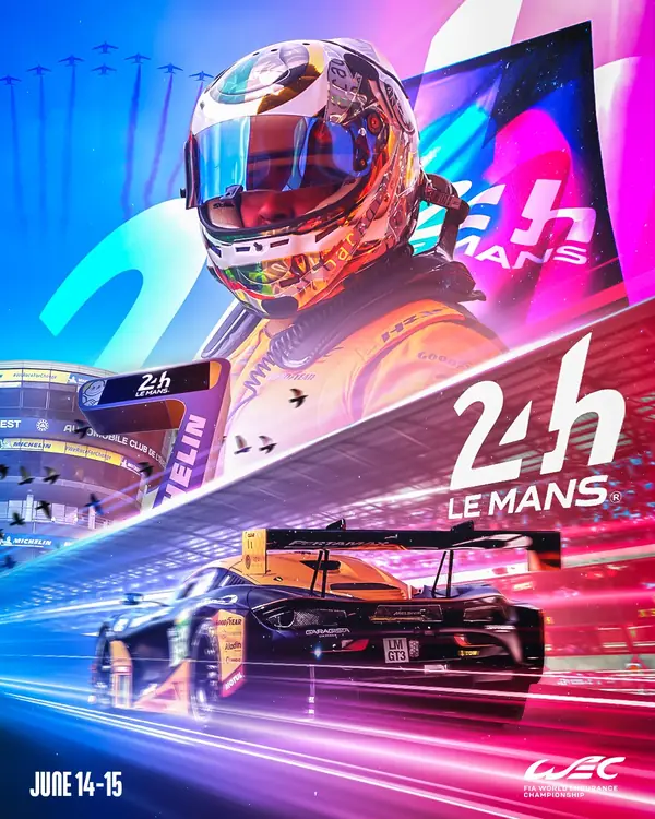 Race week poster, 24 Hours of Le Mans 2025, McLaren 720S GT3 Evo