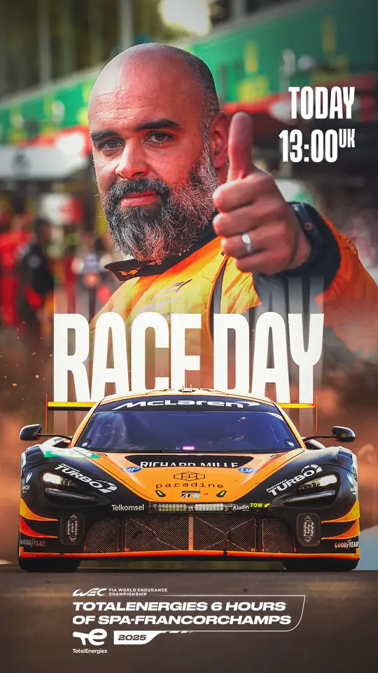Spa race day story graphic for Darren Leung