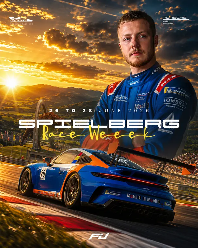 Spielberg race week graphic for Filip Ugran, Porsche Supercup 2026, Instagram post