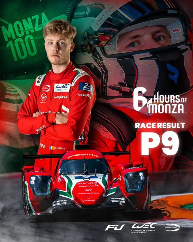 6 Hours of Monza 2023 race result graphic: P9
