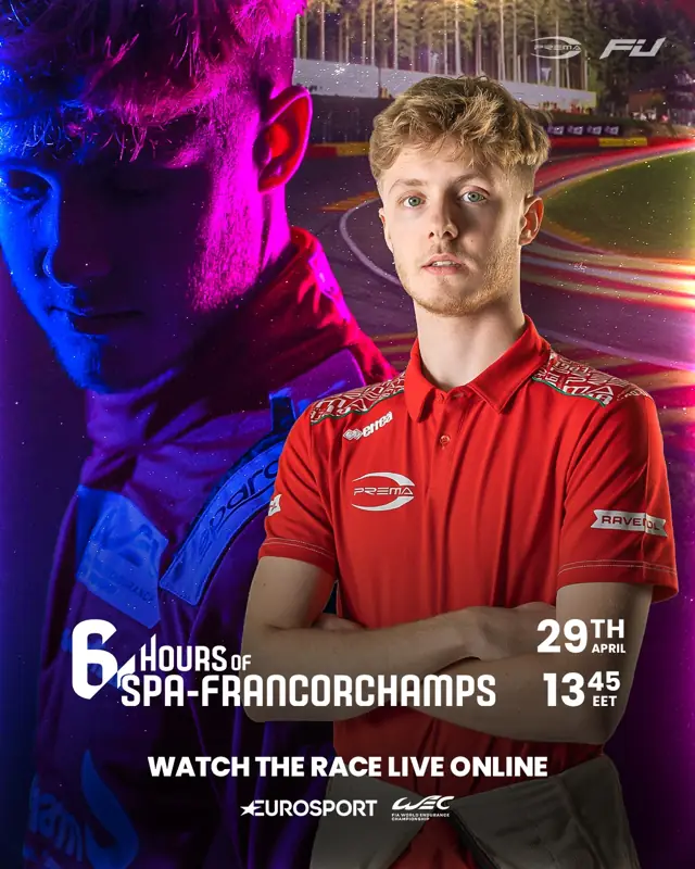 Race day graphic for the 6 Hours of Spa-Francorchamps 2023